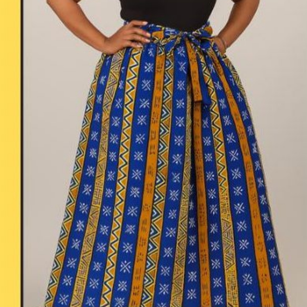 Elastic Waist - Maxi Skirt with Pockets